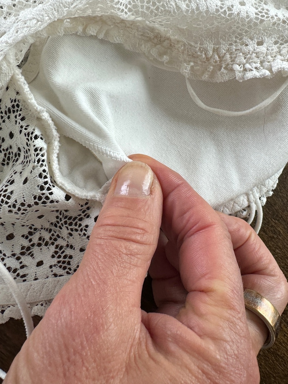 Gilly Hicks Lace Bralette Small Cream Boho Lace Bandeau Bra Top - Picture 7 of 9